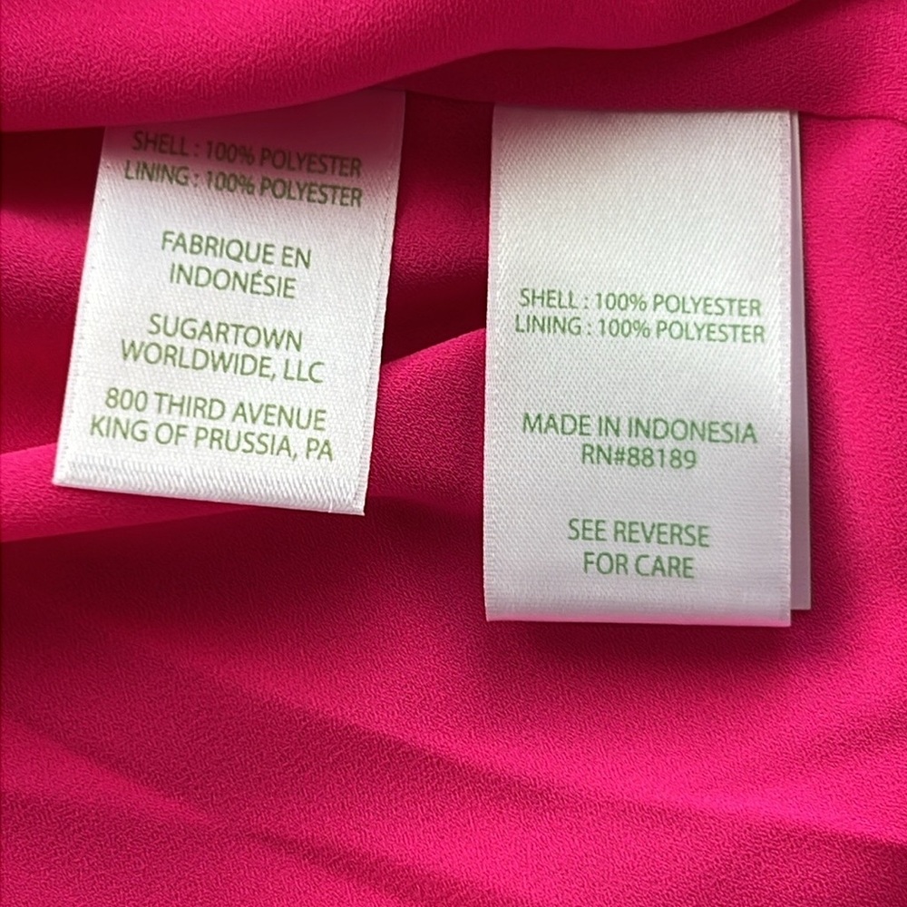 NWT Lilly Pulitzer Pink Palms Women's dressy blouse tank Top. Size 8 - Picture 6 of 10